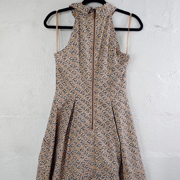 Jessica Simpson Thelma Taupe Dress Sleeveless Pocket Mock Neck Size 2 - Picture 4 of 12